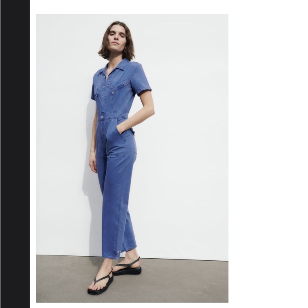 New Zara Denim Jumpsuit